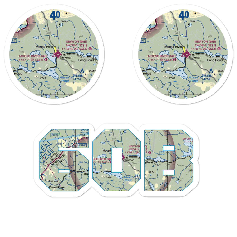Moose River Seaplane Base (60B) VFR Sectional Sticker Pack 