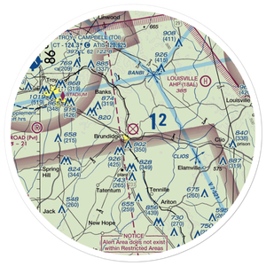 Brundidge Municipal Airport (60A) VFR Sectional Sticker (30 mile)