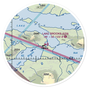 Lake Brooks Seaplane Base (5Z9) VFR Sectional Sticker (20 mile)