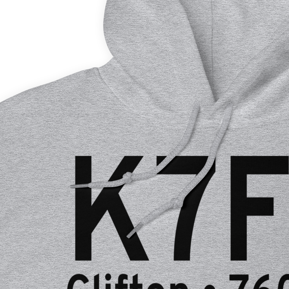 Clifton Municipal Isenhower Field (K7F7) ICAO Hoodie Sweatshirt 