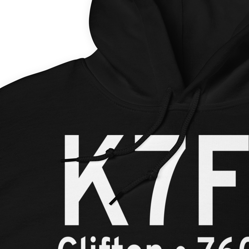 Clifton Municipal Isenhower Field (K7F7) ICAO Hoodie Sweatshirt 