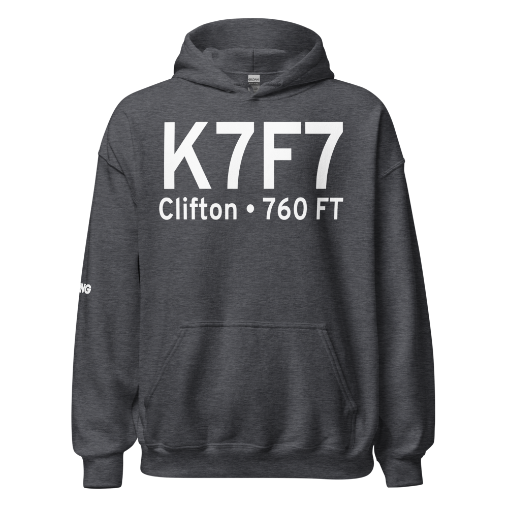 Clifton Municipal Isenhower Field (K7F7) ICAO Hoodie Sweatshirt 