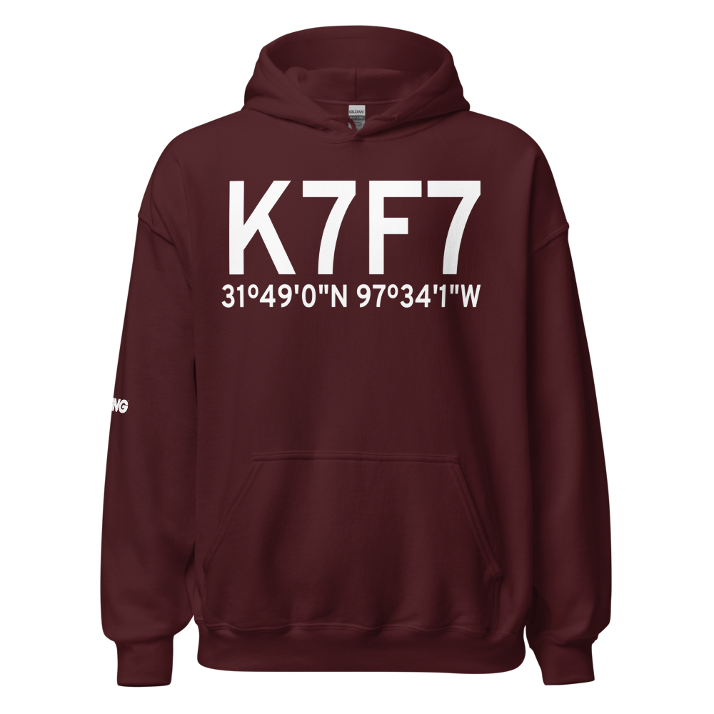 Clifton Municipal Isenhower Field (K7F7) ICAO Hoodie Sweatshirt 