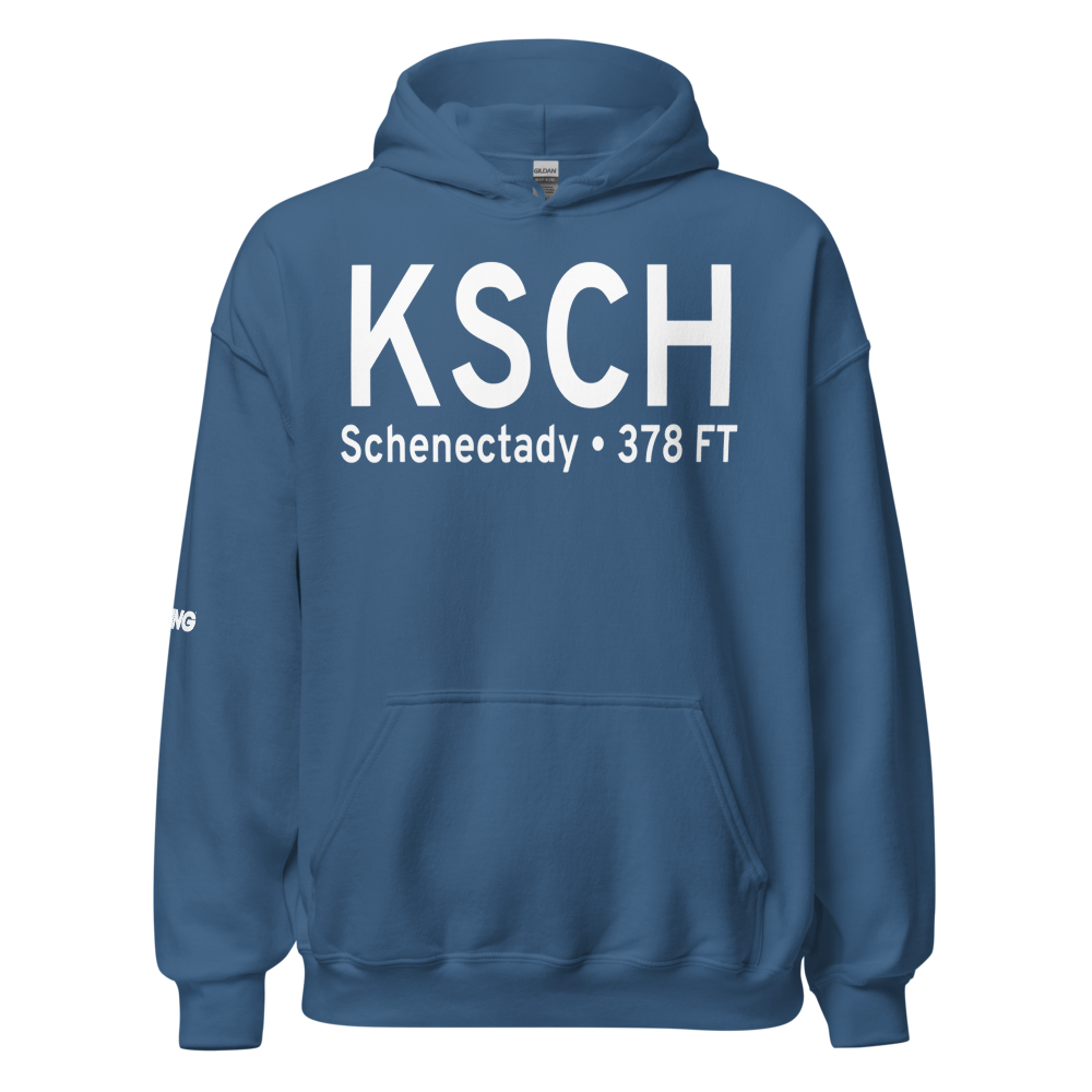 Schenectady County Airport (KSCH) ICAO Hoodie Sweatshirt 