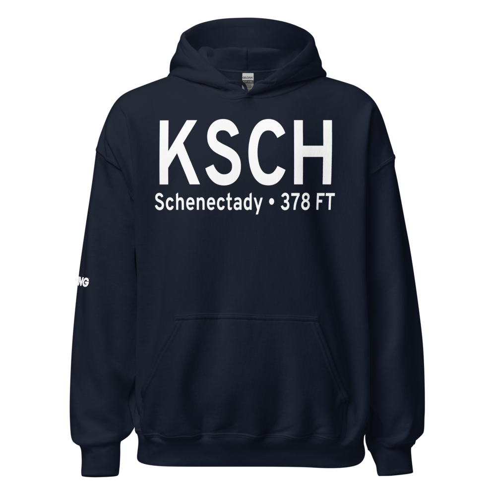 Schenectady County Airport (KSCH) ICAO Hoodie Sweatshirt 