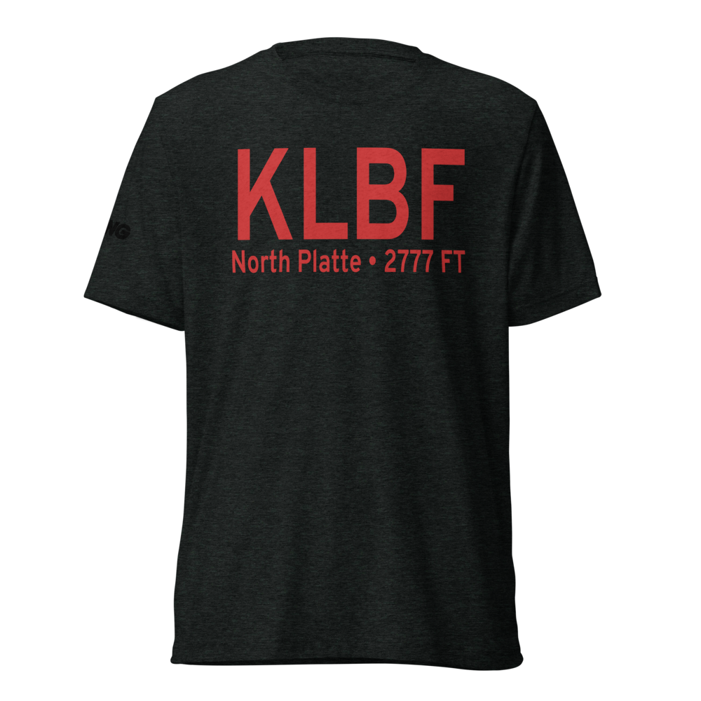 North Platte Regional Airport Lee Bird Field (KLBF) ICAO Tri-blend T-Shirt 