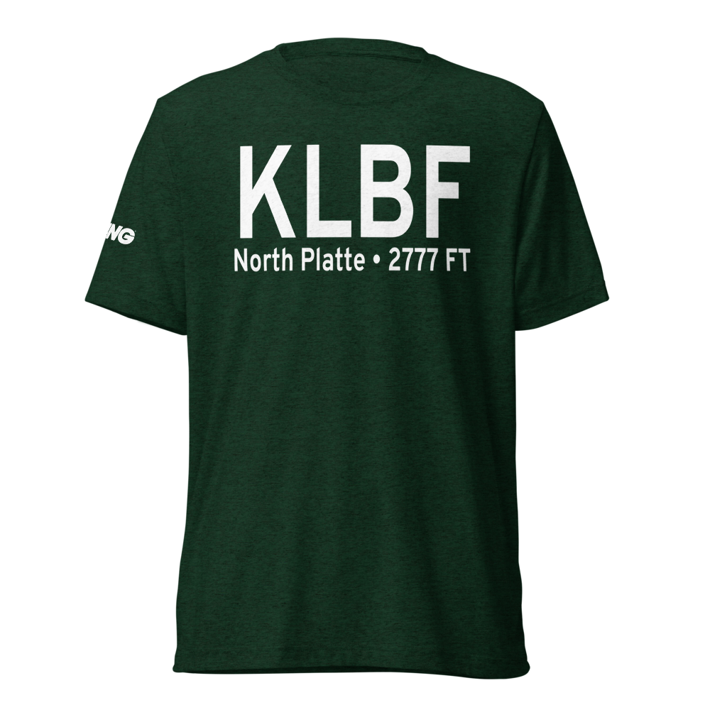 North Platte Regional Airport Lee Bird Field (KLBF) ICAO Tri-blend T-Shirt 