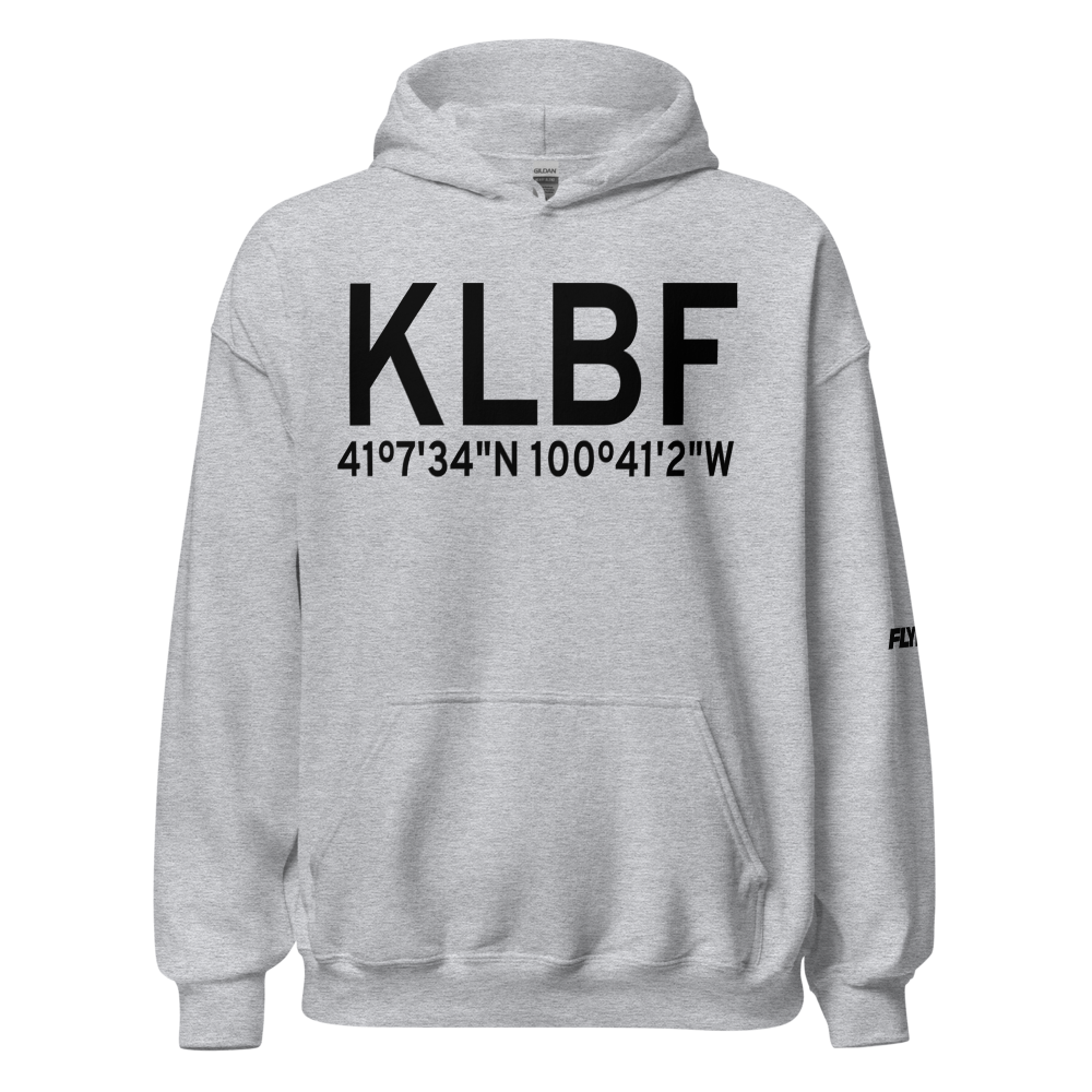 North Platte Regional Airport Lee Bird Field (KLBF) ICAO Hoodie Sweatshirt 