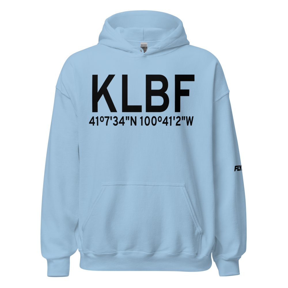 North Platte Regional Airport Lee Bird Field (KLBF) ICAO Hoodie Sweatshirt 