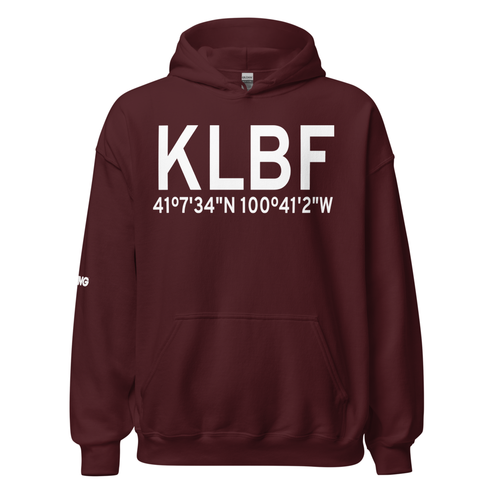 North Platte Regional Airport Lee Bird Field (KLBF) ICAO Hoodie Sweatshirt 