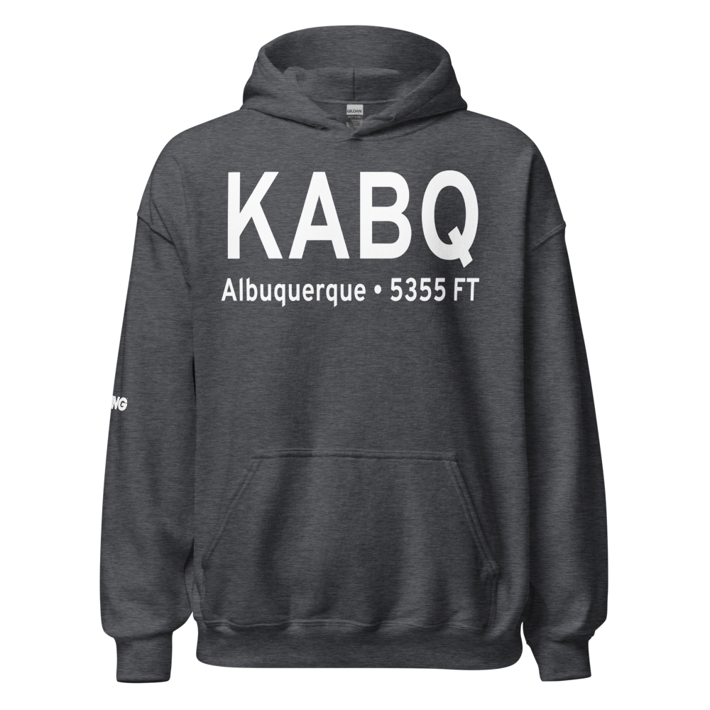 Albuquerque International Sunport (KABQ) ICAO Hoodie Sweatshirt 