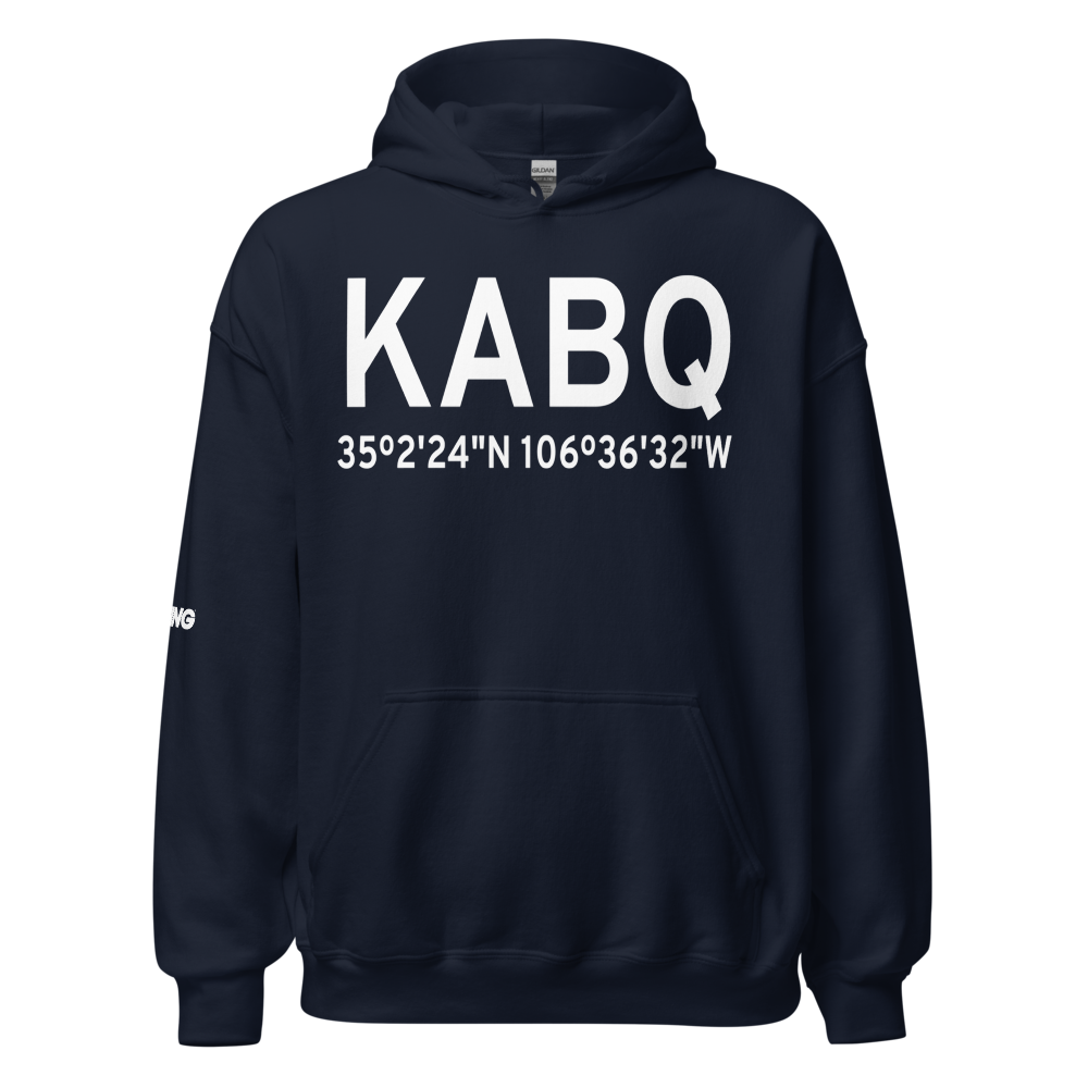Albuquerque International Sunport (KABQ) ICAO Hoodie Sweatshirt 