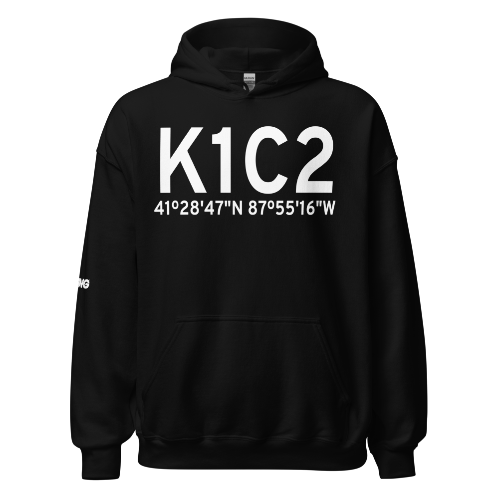 Howell New Lenox Airport (K1C2) ICAO Hoodie Sweatshirt 