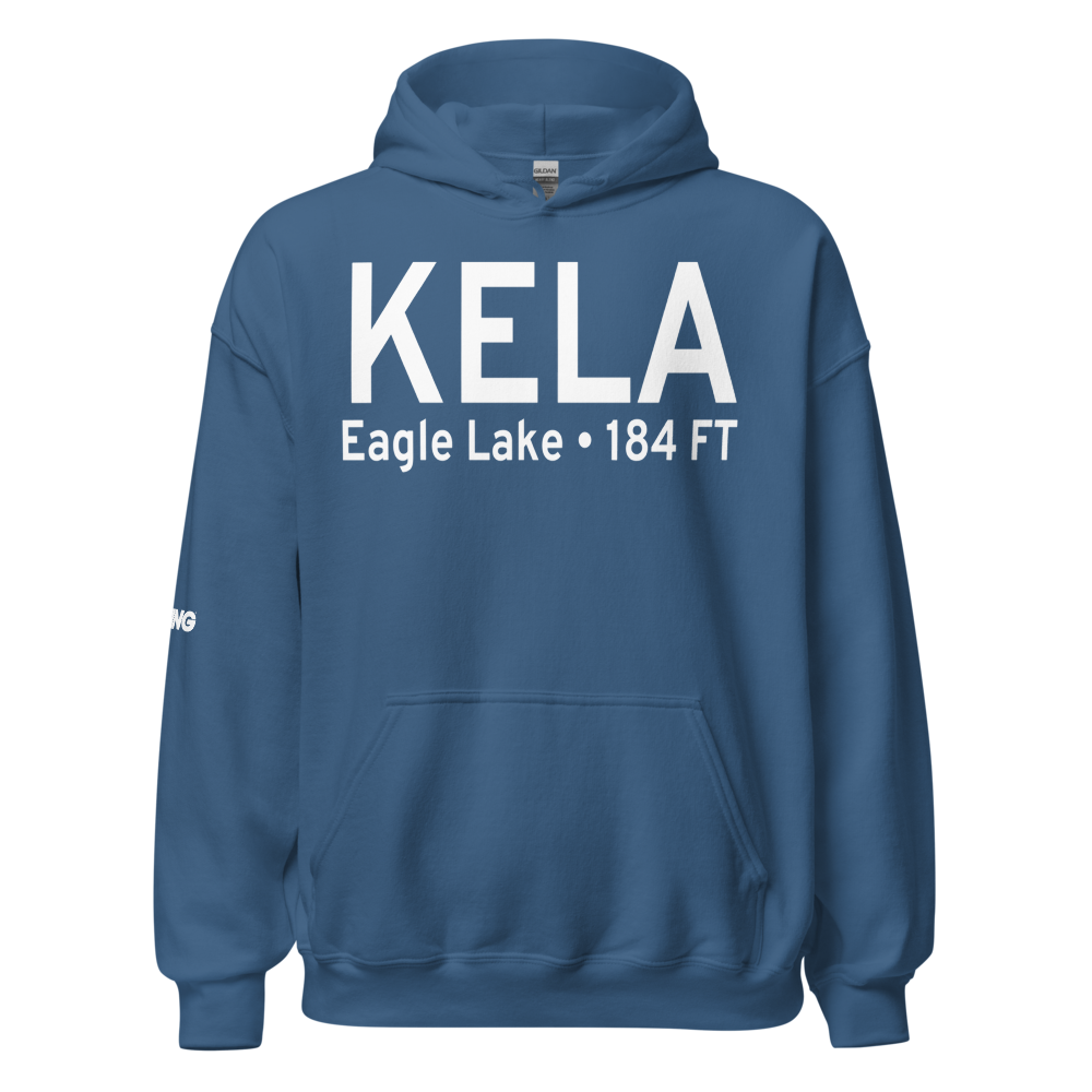 Eagle Lake Airport (KELA) ICAO Hoodie Sweatshirt 