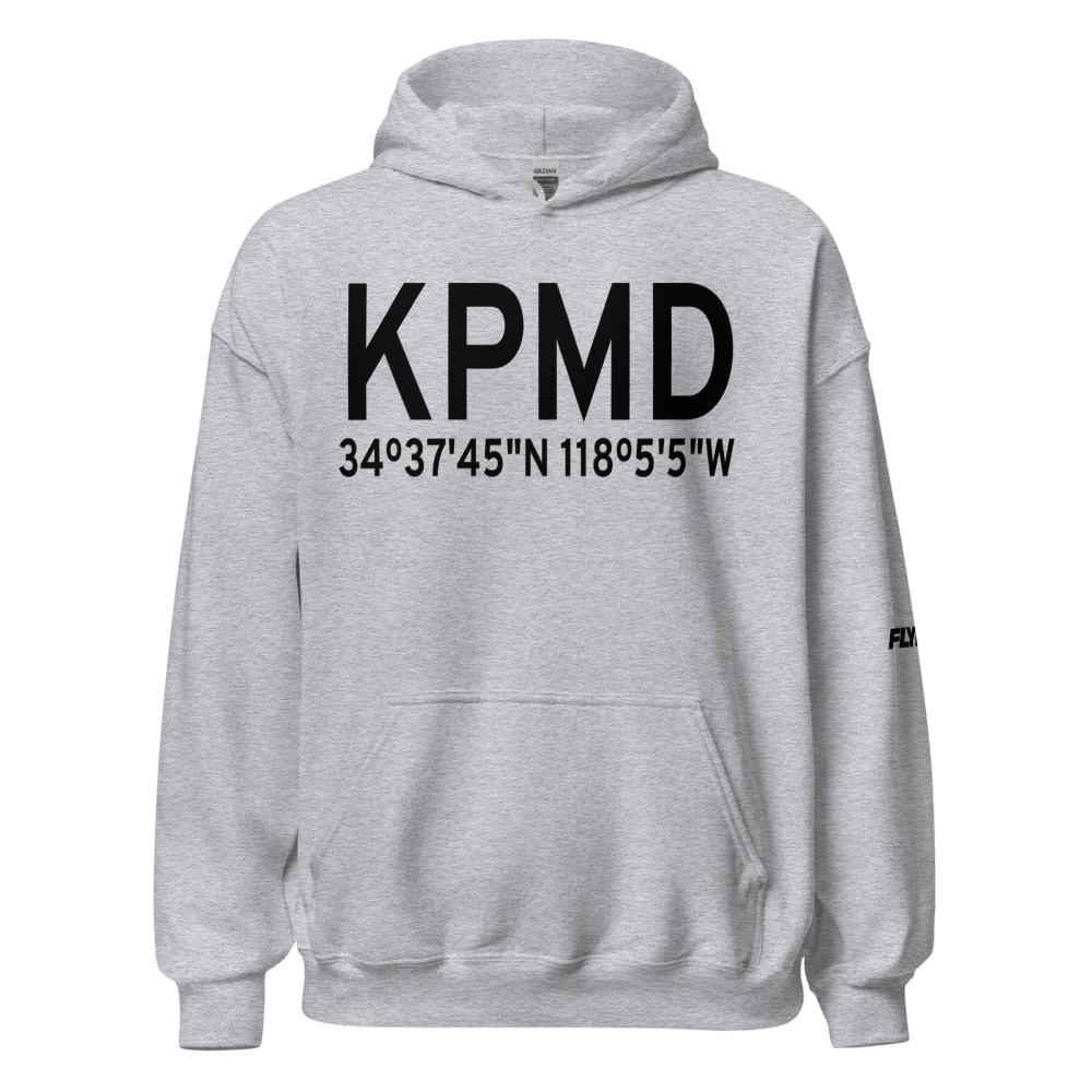 Palmdale Regional/USAF Plant 42 Airport (KPMD) ICAO Hoodie Sweatshirt 