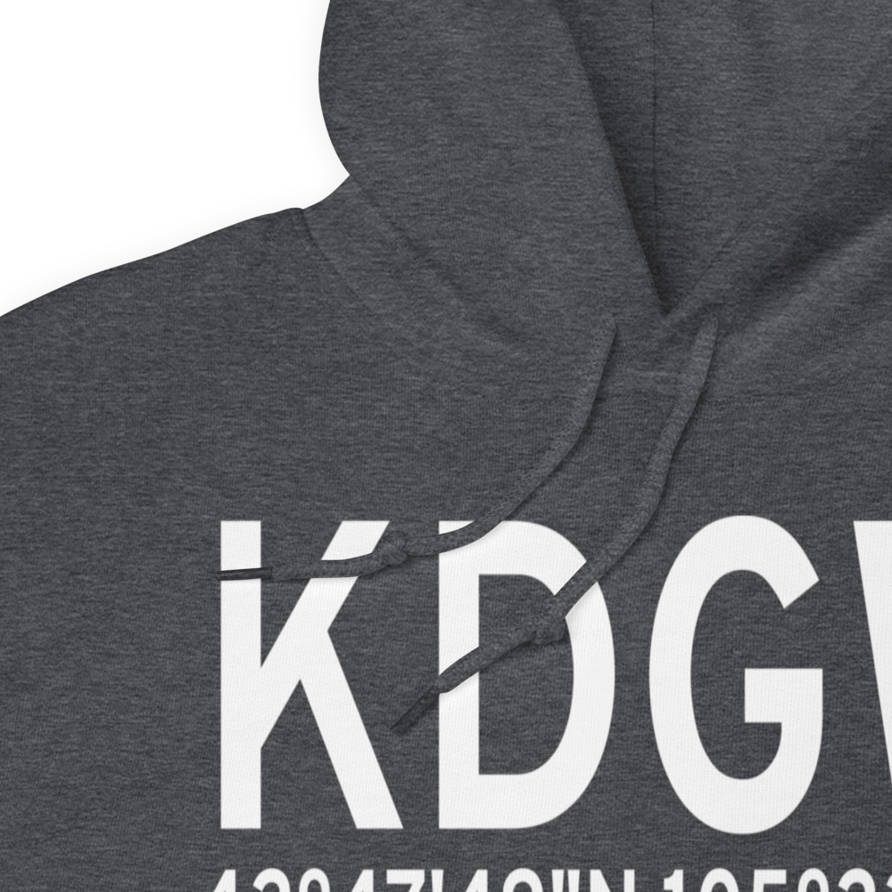 Converse County Airport (KDGW) ICAO Hoodie Sweatshirt 