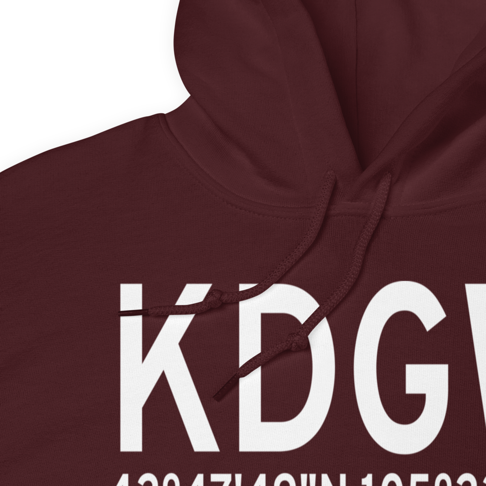 Converse County Airport (KDGW) ICAO Hoodie Sweatshirt 