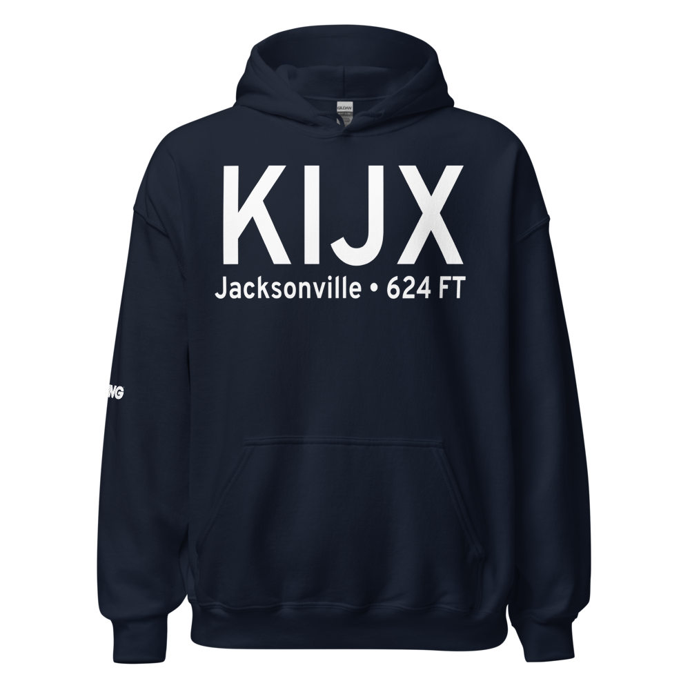 Jacksonville Municipal Airport (KIJX) ICAO Hoodie Sweatshirt 