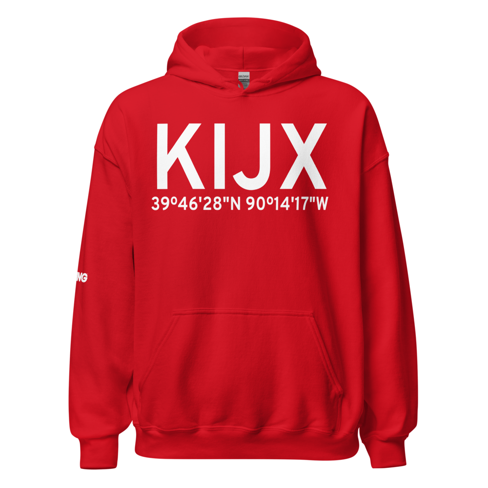 Jacksonville Municipal Airport (KIJX) ICAO Hoodie Sweatshirt 