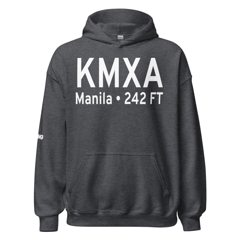 Manila Municipal Airport (KMXA) ICAO Hoodie Sweatshirt 