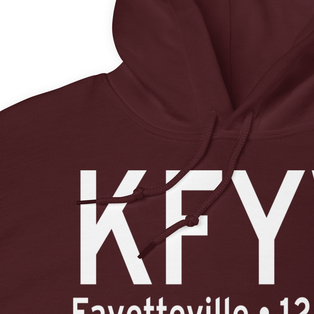 Drake Field (KFYV) ICAO Hoodie Sweatshirt 