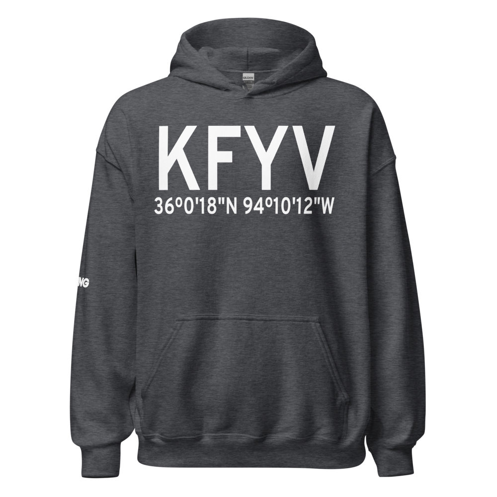 Drake Field (KFYV) ICAO Hoodie Sweatshirt 
