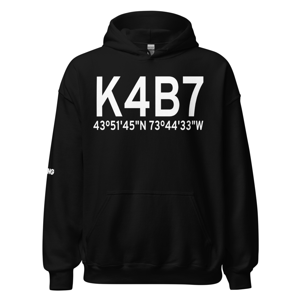 Schroon Lake Airport (K4B7) ICAO Hoodie Sweatshirt 