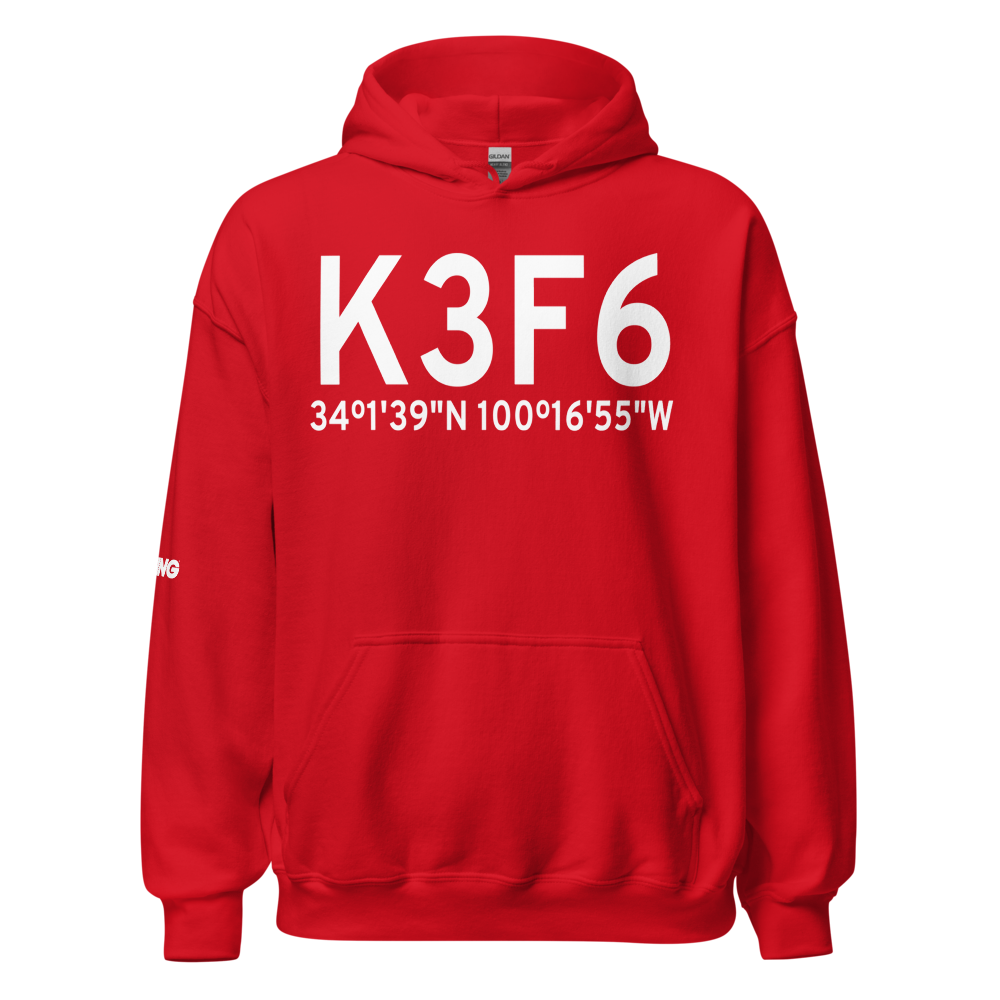 Dan E Richards Municipal Airport (K3F6) ICAO Hoodie Sweatshirt 