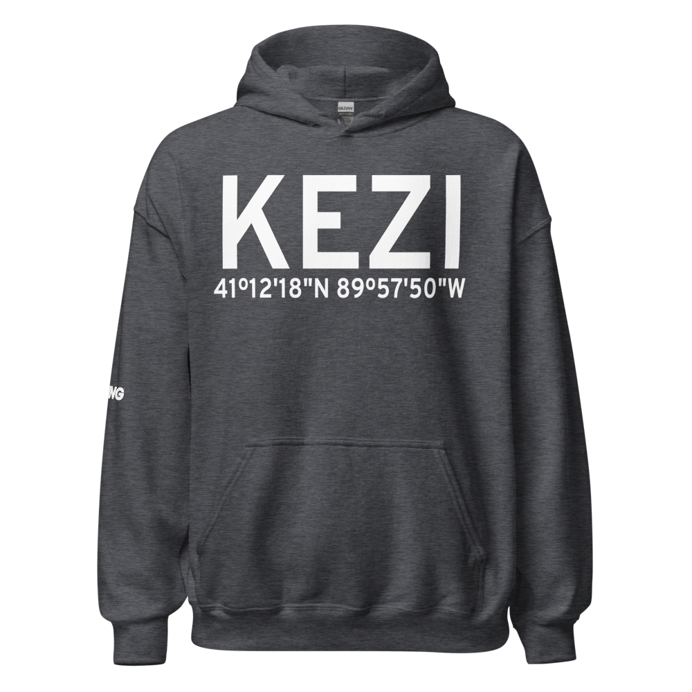 Kewanee Municipal Airport (KEZI) ICAO Hoodie Sweatshirt 