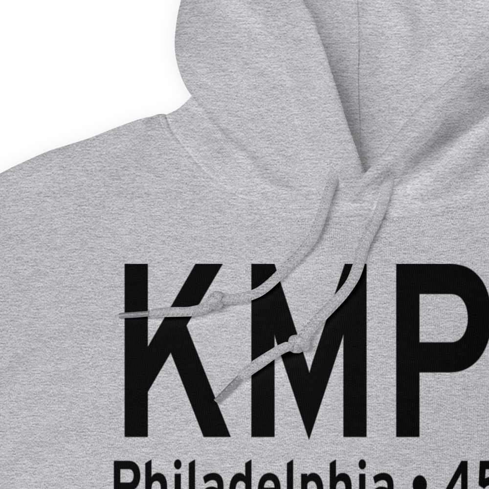 Philadelphia Municipal Airport (KMPE) ICAO Hoodie Sweatshirt 