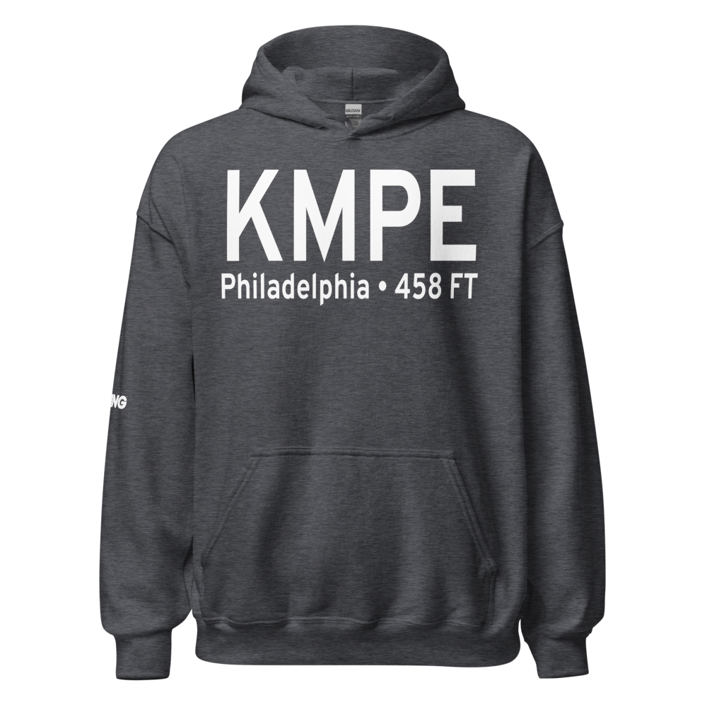 Philadelphia Municipal Airport (KMPE) ICAO Hoodie Sweatshirt 