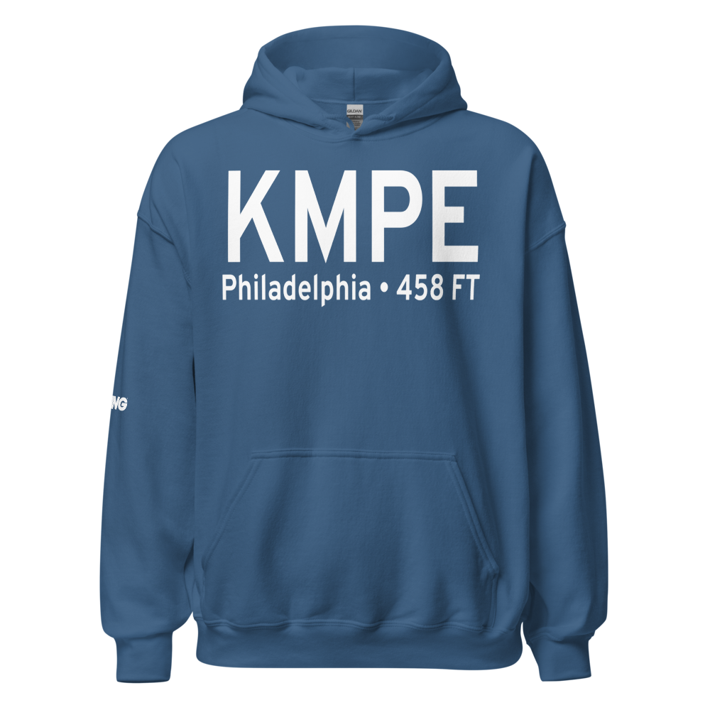 Philadelphia Municipal Airport (KMPE) ICAO Hoodie Sweatshirt 