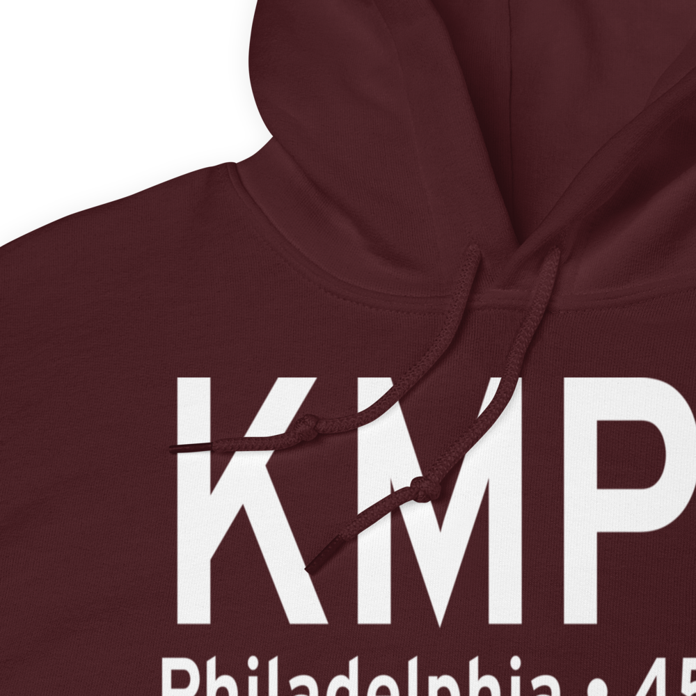 Philadelphia Municipal Airport (KMPE) ICAO Hoodie Sweatshirt 