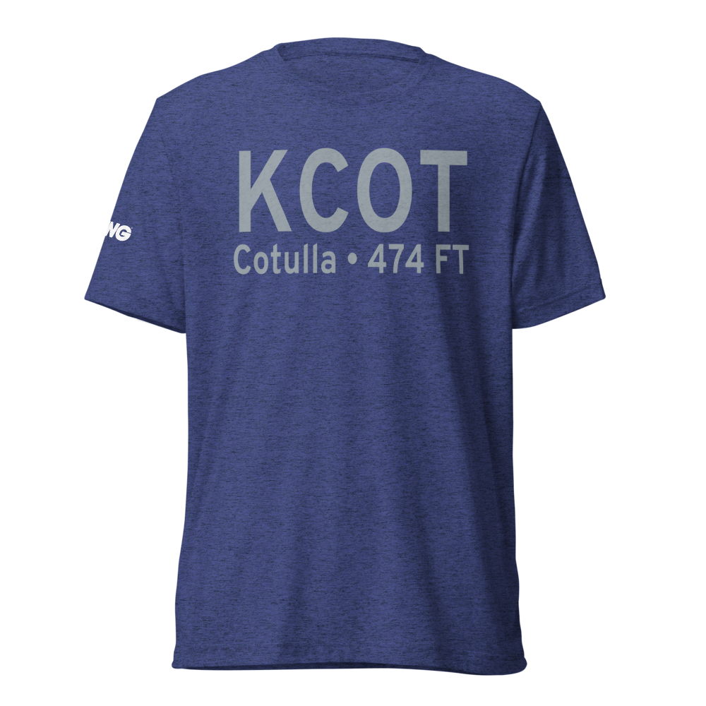 Cotulla-La Salle County Airport (KCOT) ICAO Tri-blend T-Shirt 
