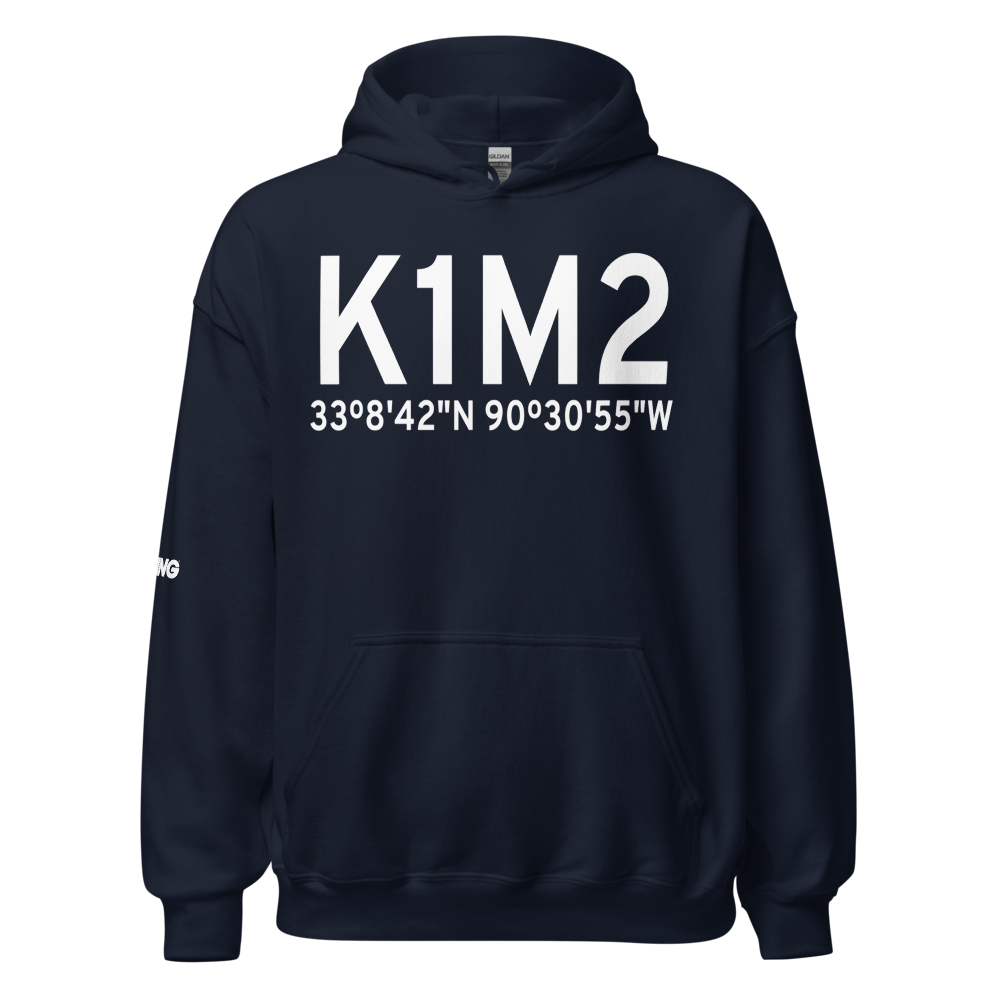 Belzoni Municipal Airport (K1M2) ICAO Hoodie Sweatshirt 