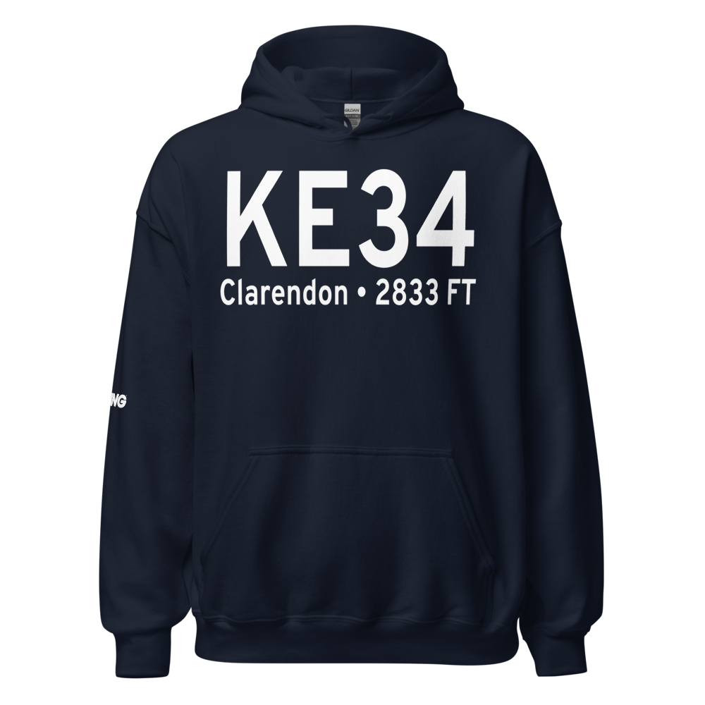 Smiley Johnson Municipal Airport-Bass Field (KE34) ICAO Hoodie Sweatshirt 