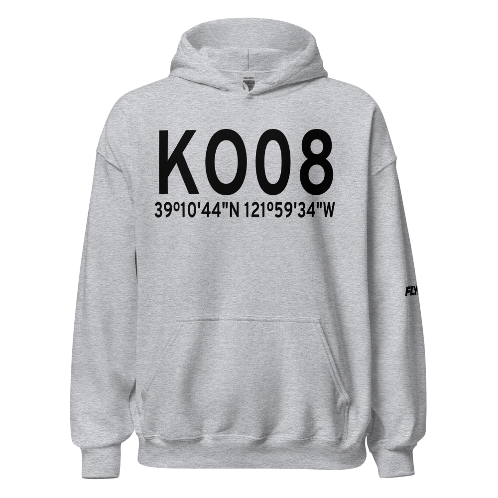 Colusa County Airport (KO08) ICAO Hoodie Sweatshirt 