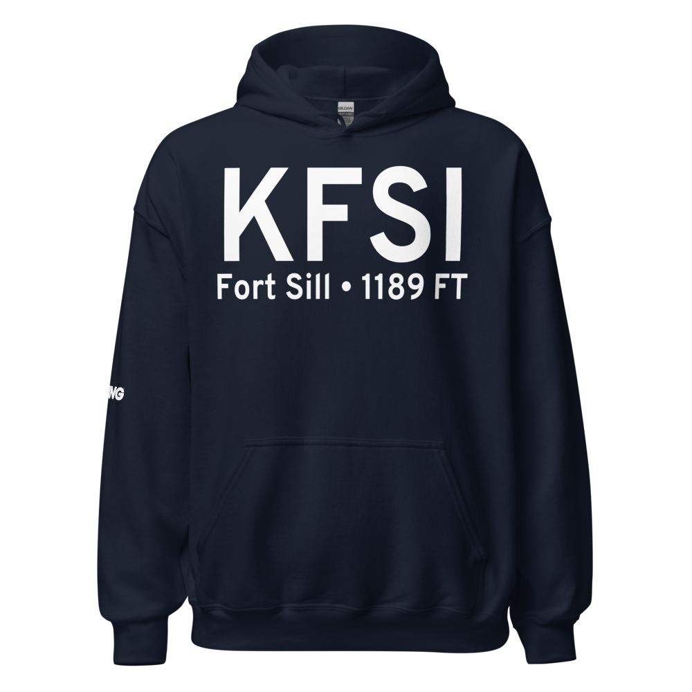 Henry Post Army Air Field (Fort Sill) (KFSI) ICAO Hoodie Sweatshirt 