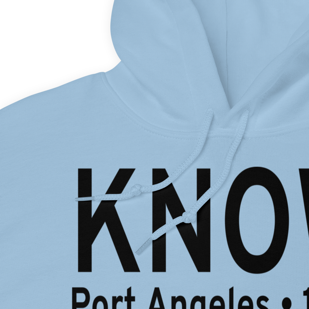 Port Angeles Cgas Airport (KNOW) ICAO Hoodie Sweatshirt 