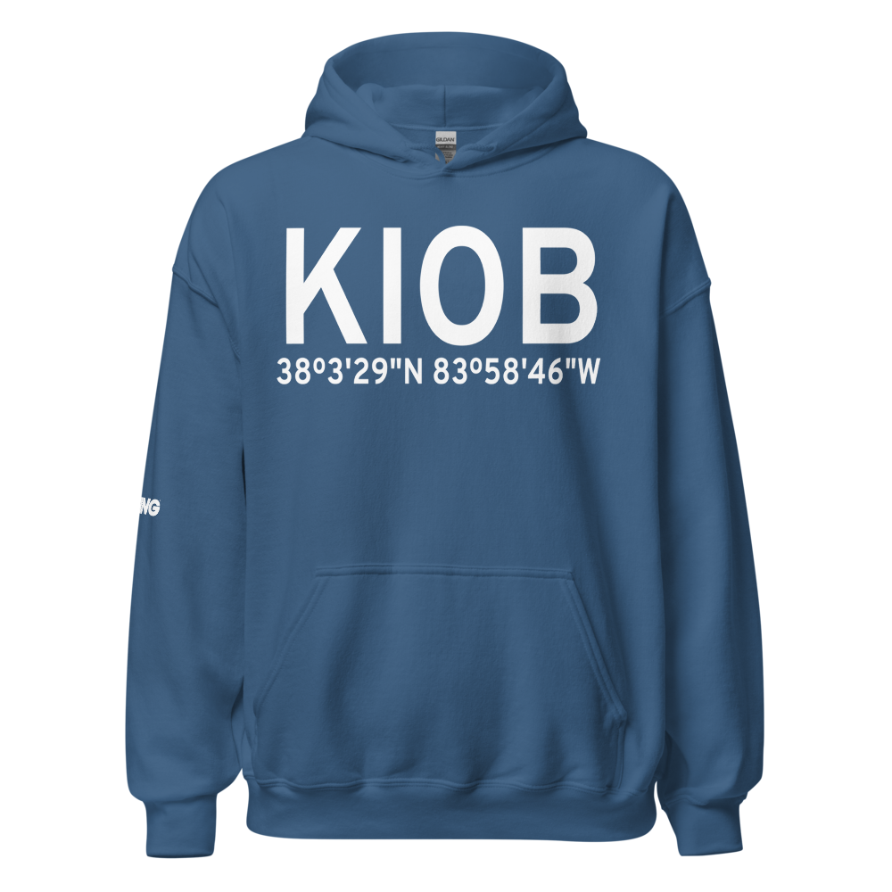 Mount Sterling Montgomery County Airport (KIOB) ICAO Hoodie Sweatshirt 