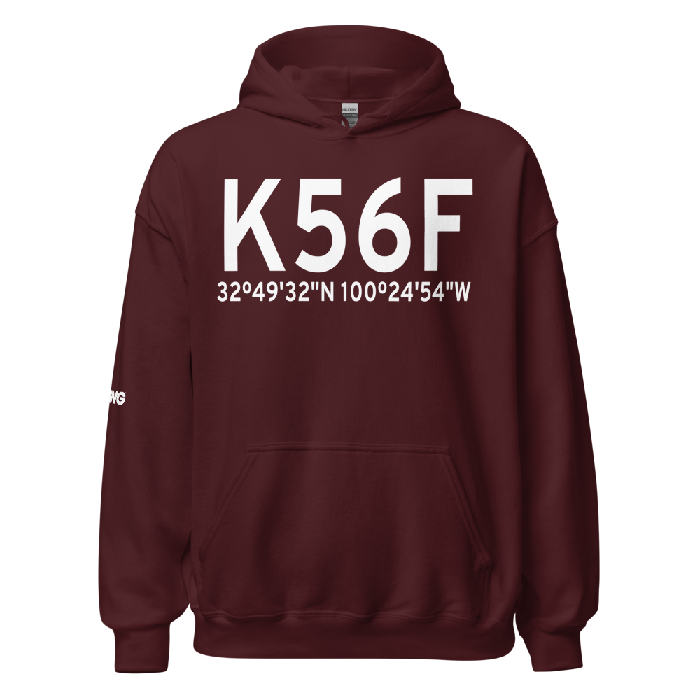 Fisher County Airport (K56F) ICAO Hoodie Sweatshirt 