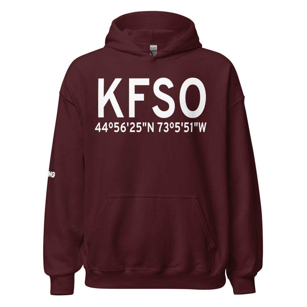 Franklin County State Airport (KFSO) ICAO Hoodie Sweatshirt 