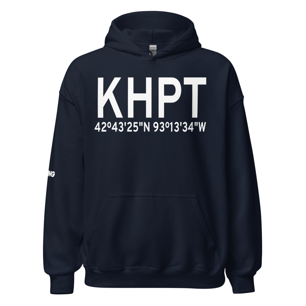 Hampton Municipal Airport (KHPT) ICAO Hoodie Sweatshirt 