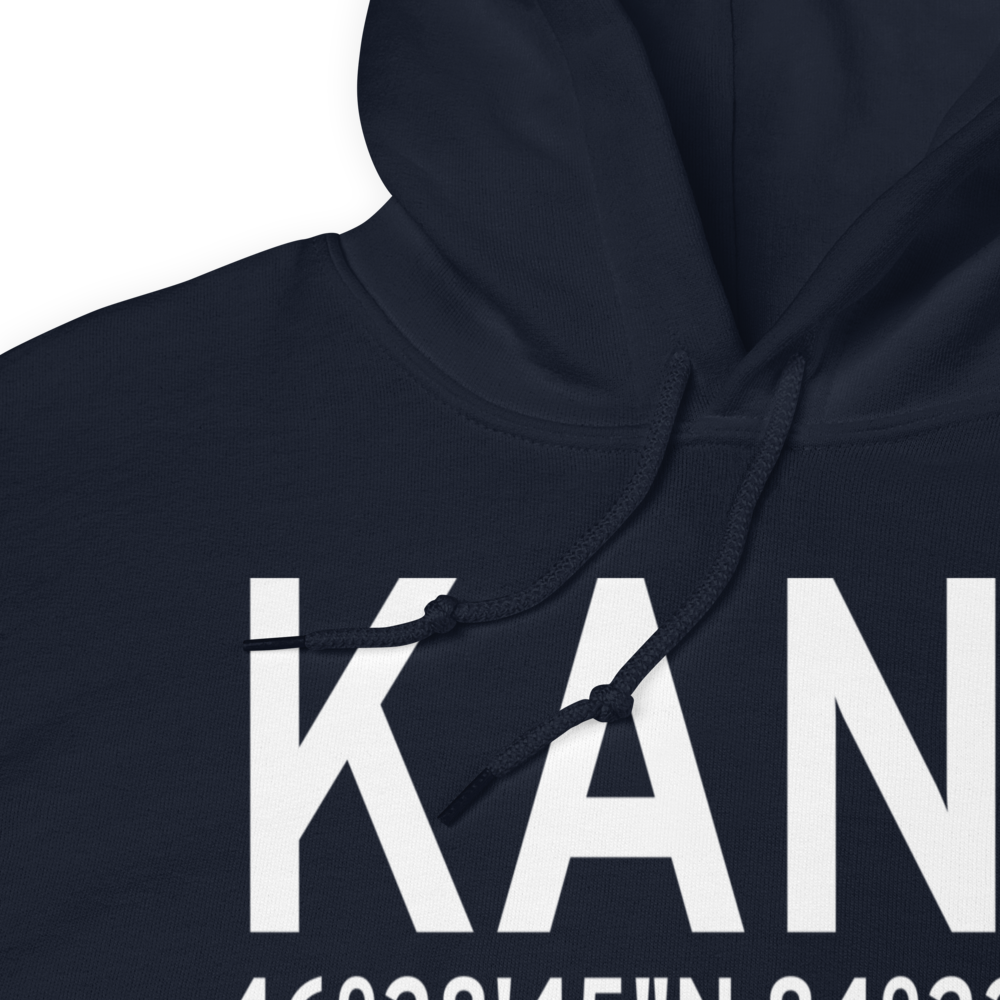 Sault Ste Marie Municipal Sanderson Field (KANJ) ICAO Hoodie Sweatshirt 