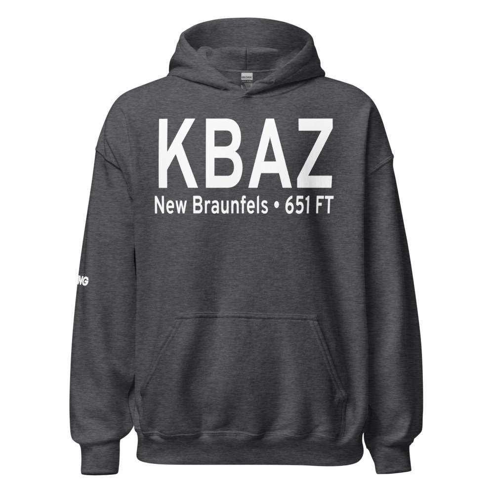 New Braunfels Municipal Airport (KBAZ) ICAO Hoodie Sweatshirt 