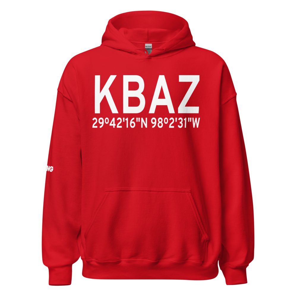 New Braunfels Municipal Airport (KBAZ) ICAO Hoodie Sweatshirt 