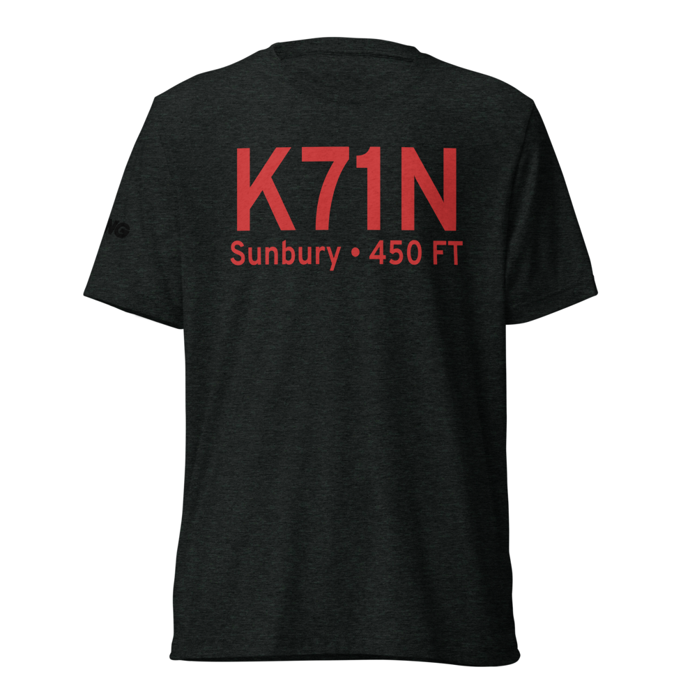 Sunbury Airport (K71N) ICAO Tri-blend T-Shirt 