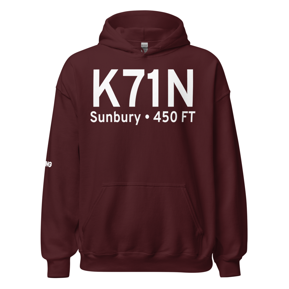 Sunbury Airport (K71N) ICAO Hoodie Sweatshirt 