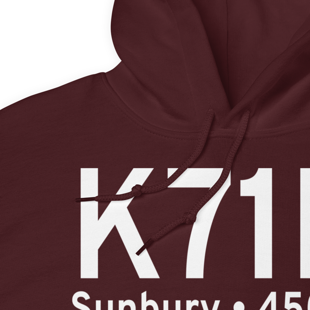 Sunbury Airport (K71N) ICAO Hoodie Sweatshirt 