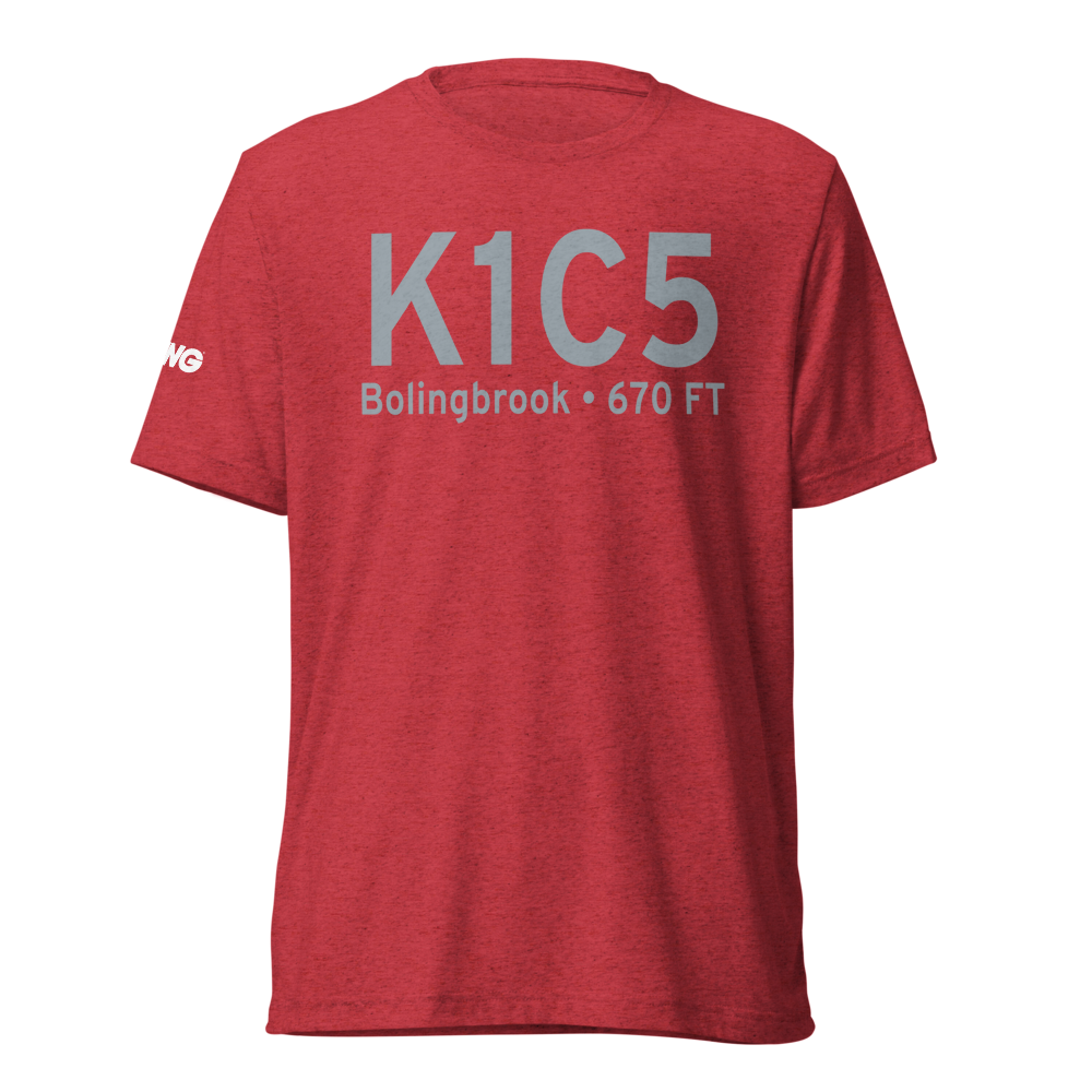 Bolingbrook's Clow International Airport (K1C5) ICAO Tri-blend T-Shirt 